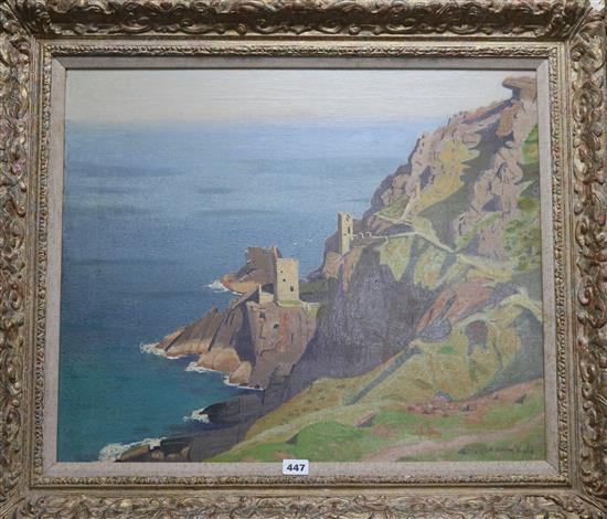 Robert Morson Hughes (1873-1953), oil on board, The Coast near Zennor, signed, 50 x 60cm
